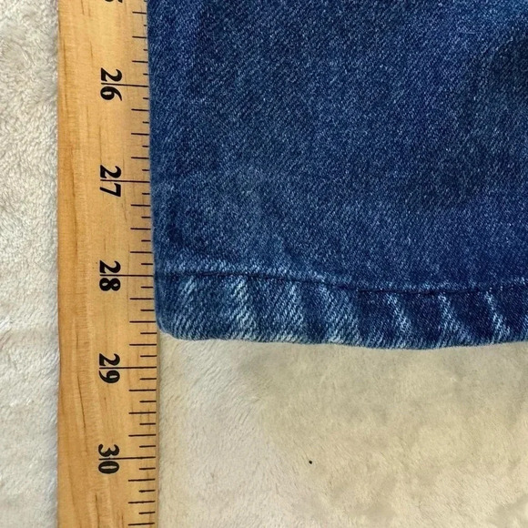 Vintage 80s 90s High Waisted Wide Leg Dark Wash Classic Mom Jeans by Fore Warned - Picture 6 of 8